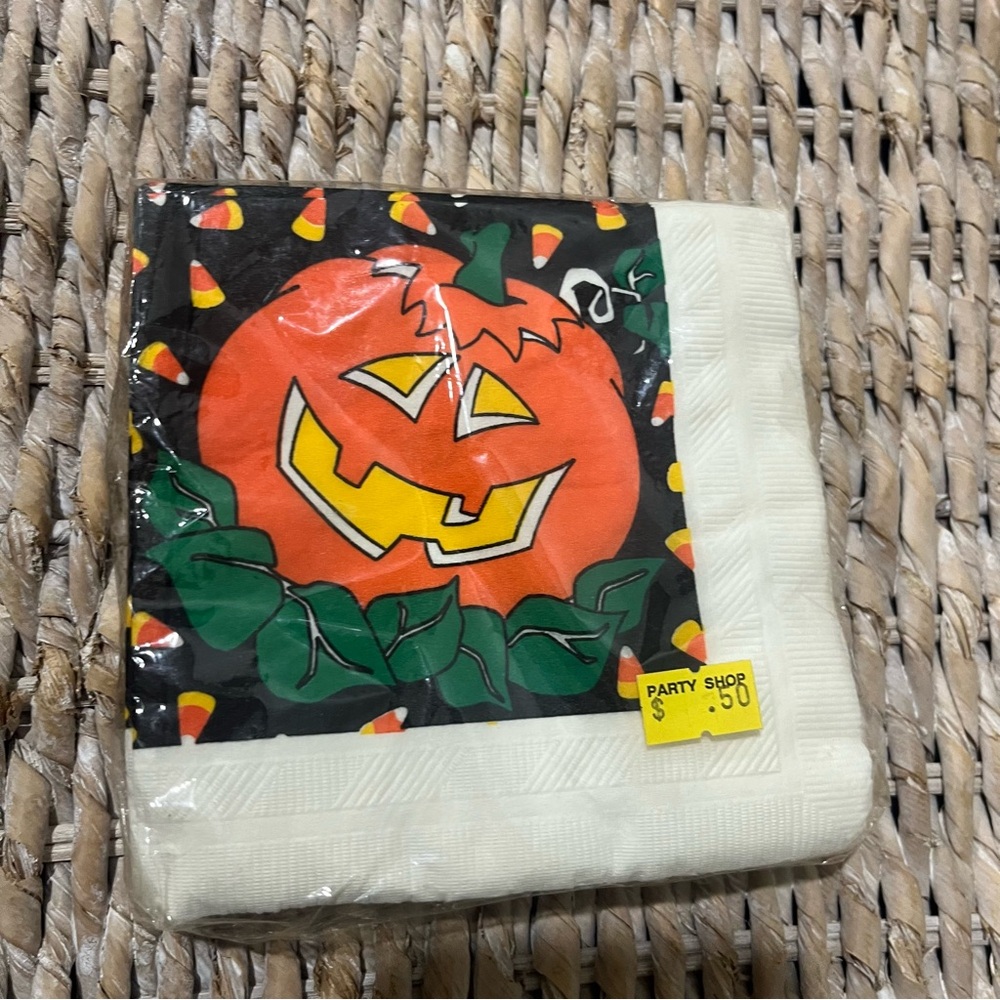 Vintage Halloween Gala 20 Pc beverage‎ napkins 5” X 5”